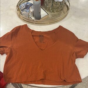 Urban Outfitters Orange V-Neck Top